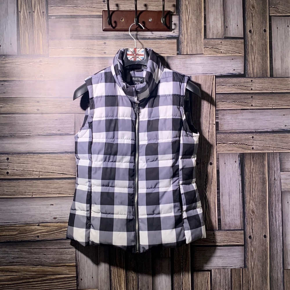 Charlie Paige vest. Black white gray checkered. Feel free to make offer.